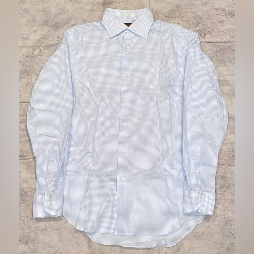 Kamakura Makers Shirt Japan Graph Check Button Up Down Dress Shirt 15.5 200